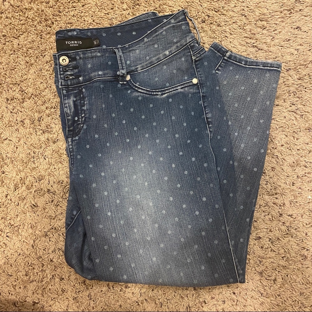 Torrid, 18S, polka dot jeggings